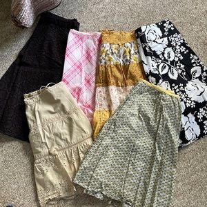 6 Beautiful skirts Bargain All or none.  Benetton, Banana Rep, AE
